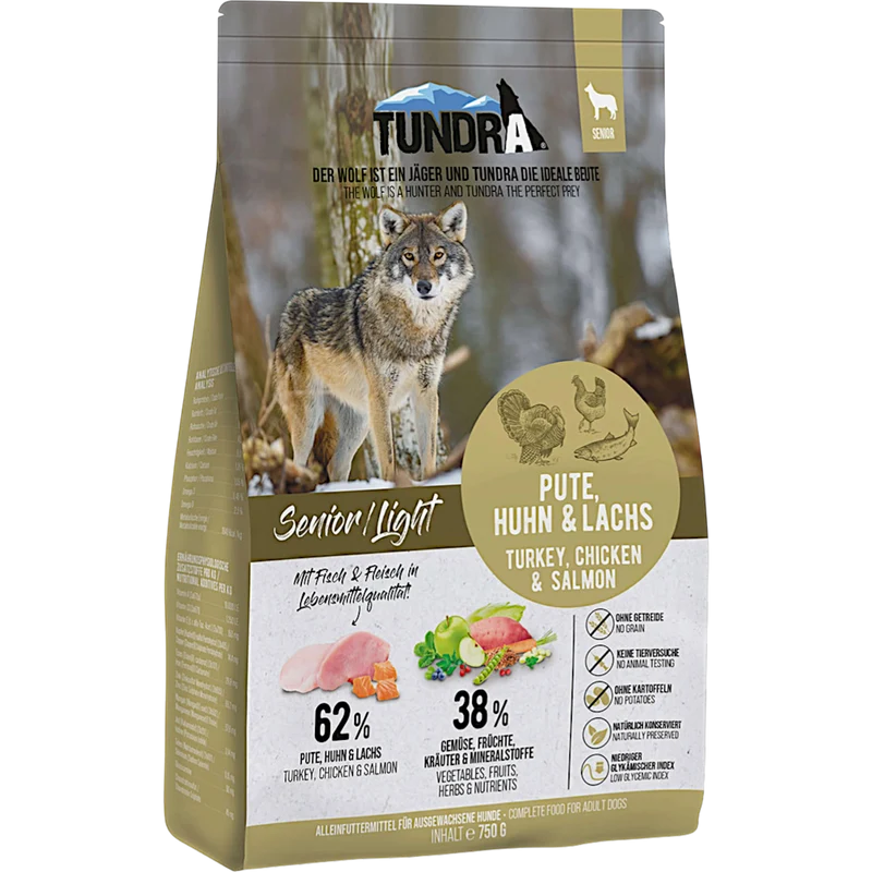 Tundra Dog - Pute, Huhn & Lachs Light für Senior