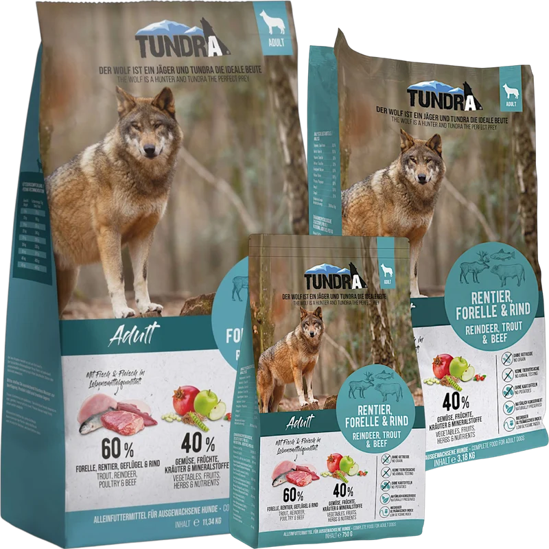Tundra Dog - Rentier, Forelle & Rind