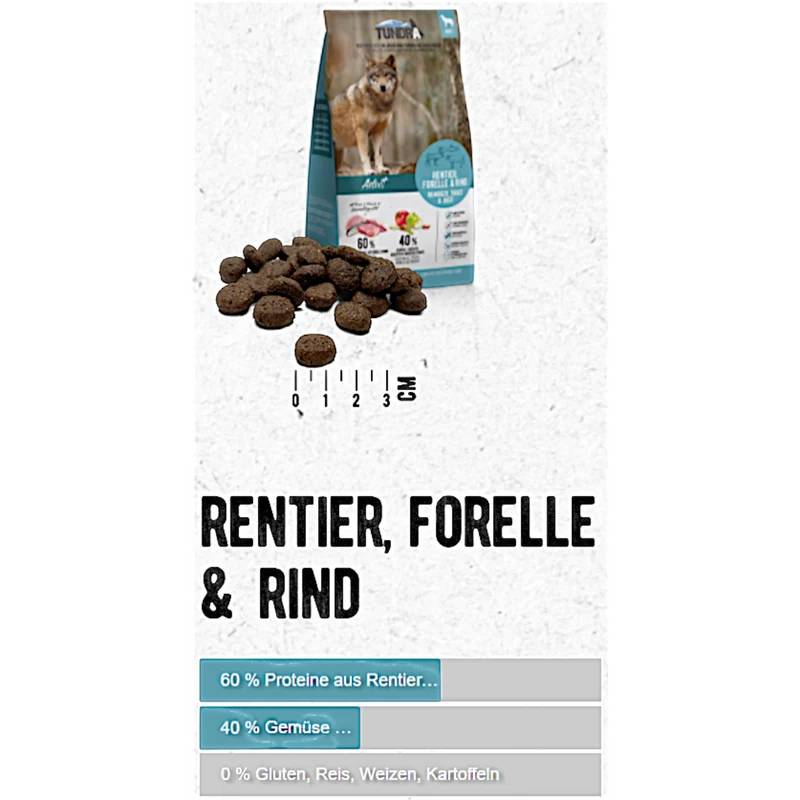 Tundra Dog - Rentier, Forelle & Rind