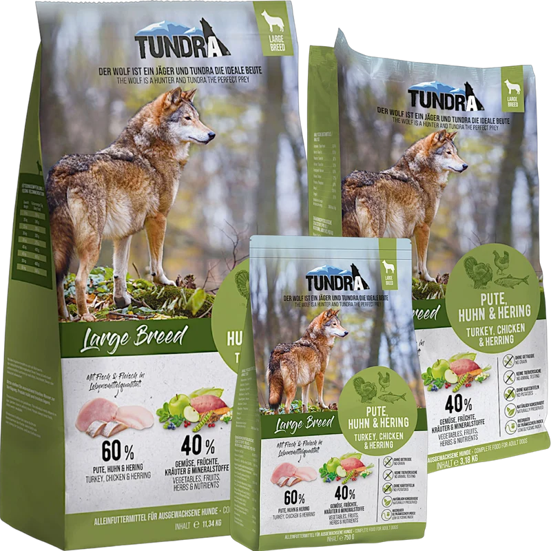 Tundra Dog - Pute, Huhn & Hering für große Hunde