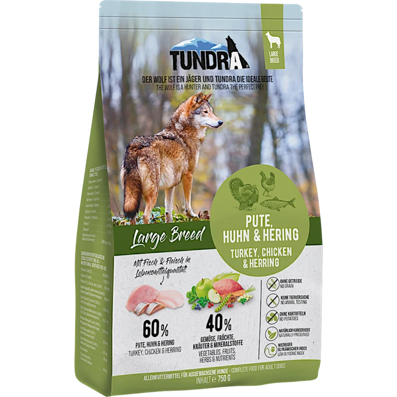 Tundra Dog - Pute, Huhn & Hering für große Hunde