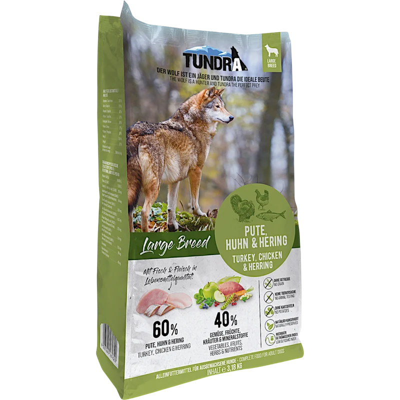 Tundra Dog - Pute, Huhn & Hering für große Hunde