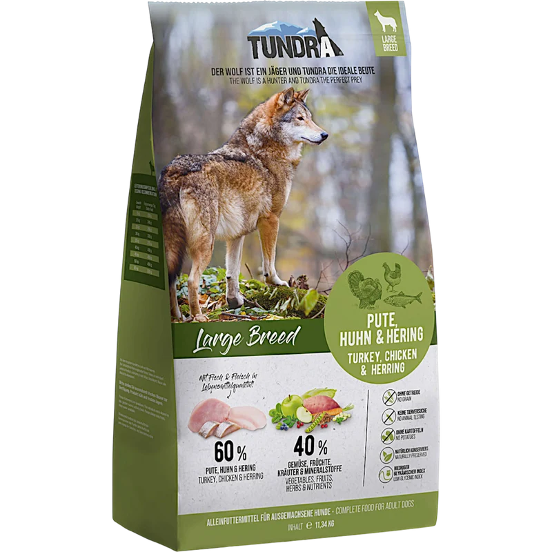 Tundra Dog - Pute, Huhn & Hering für große Hunde