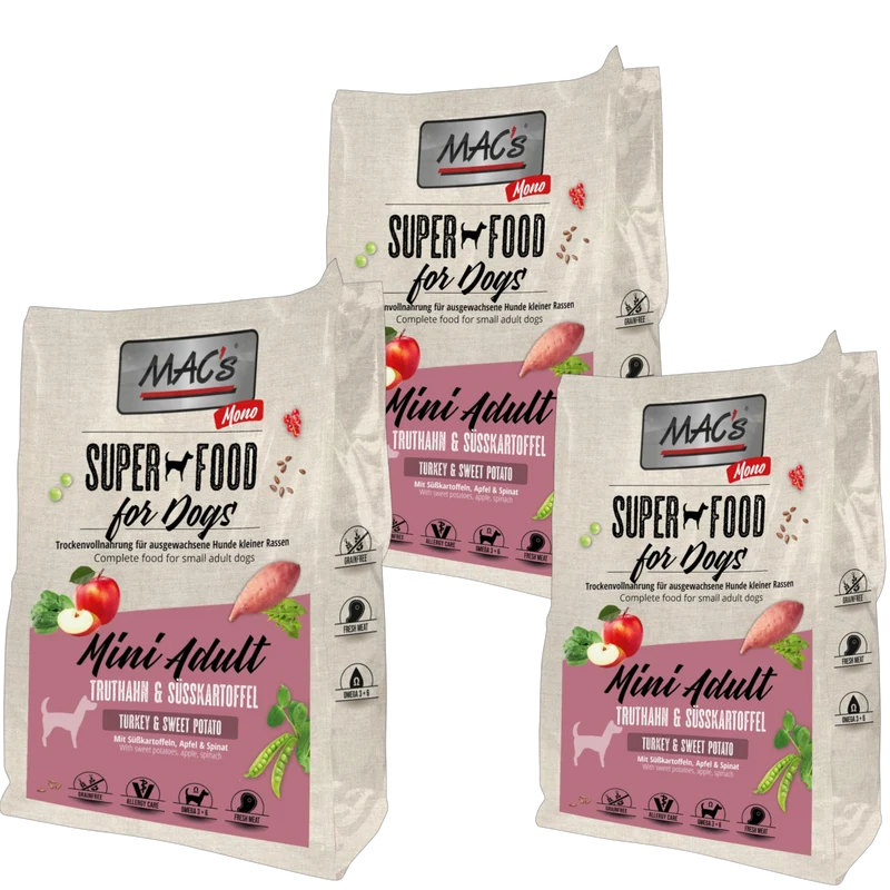 MAC’s Dog – Mono Mini Adult Frischer Truthahn & Süßkartoffel