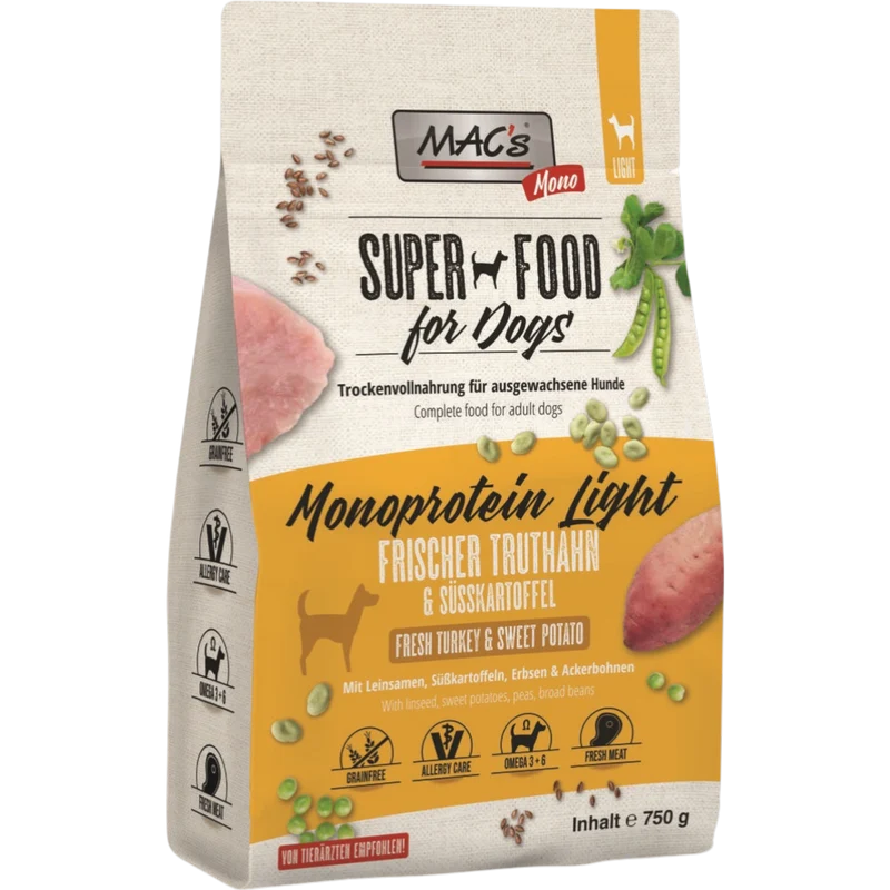 MAC’s Dog – Mono Senior-Light Frischer Truthahn & Süßkartoffel