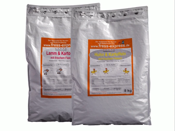 DUO Trockenfutter 16 kg: ( 2 x 8 kg )