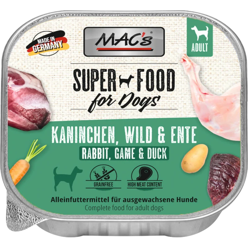MAC’s Dog – Schale Kaninchen, Wild & Ente
