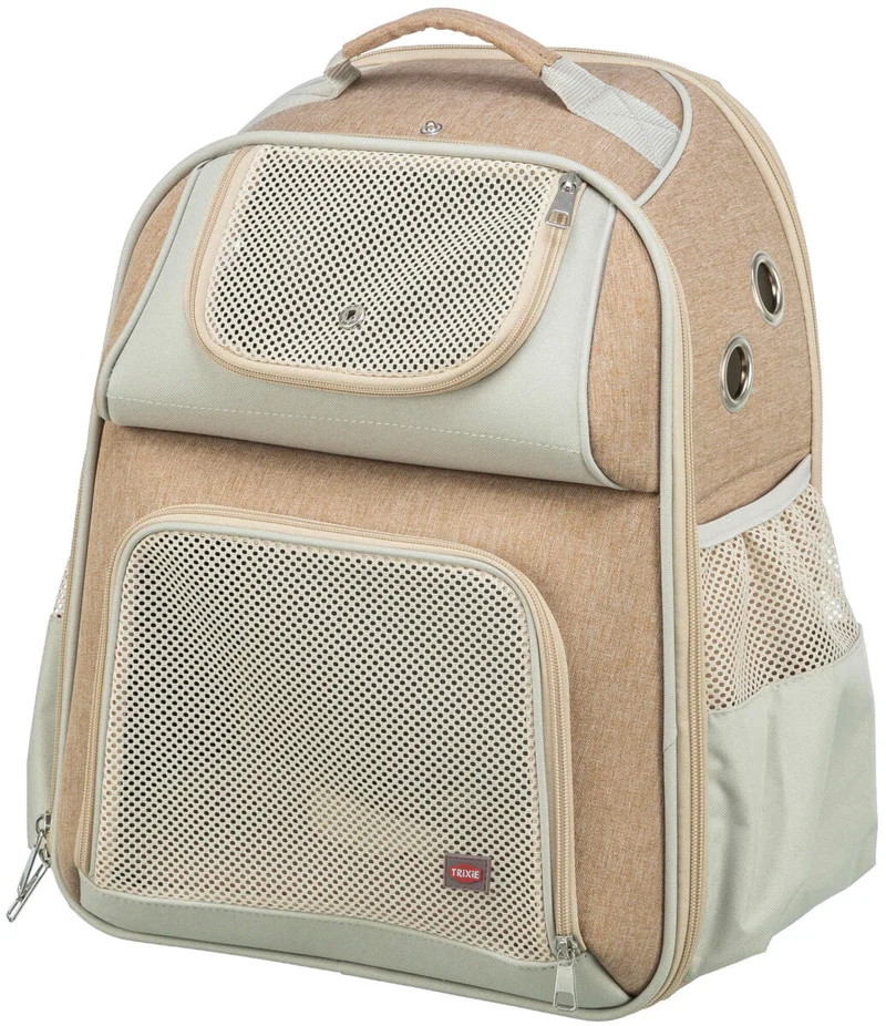 Hunderucksack Willow mit gepolsterten Schultergurten und Bauchgurt, beige/sandfarben