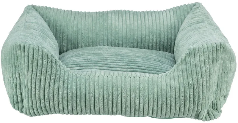 Orthopädisches Cord-Bett für Hunde und Katzen mit Rand und Memory-Foam