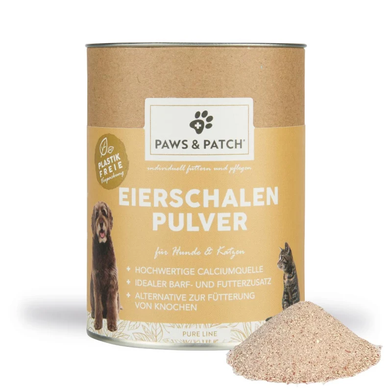 Paws & Patch EIERSCHALEN Pulver für Hunde und Katzen