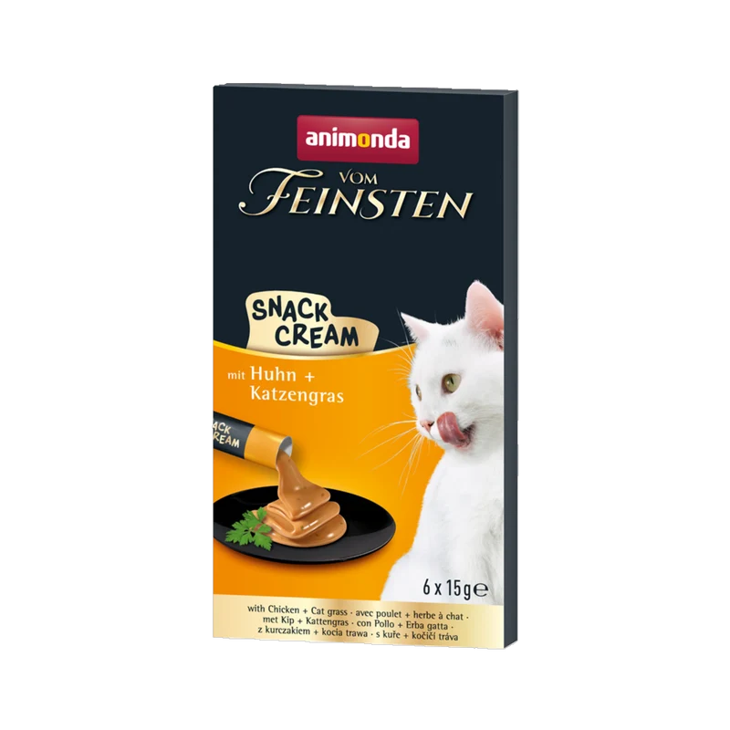 De Hun’nenhoff | Vom Feinsten Snack-Cream Adult – Huhn & Katzengras – Cremiger Genuss für zwischendurch