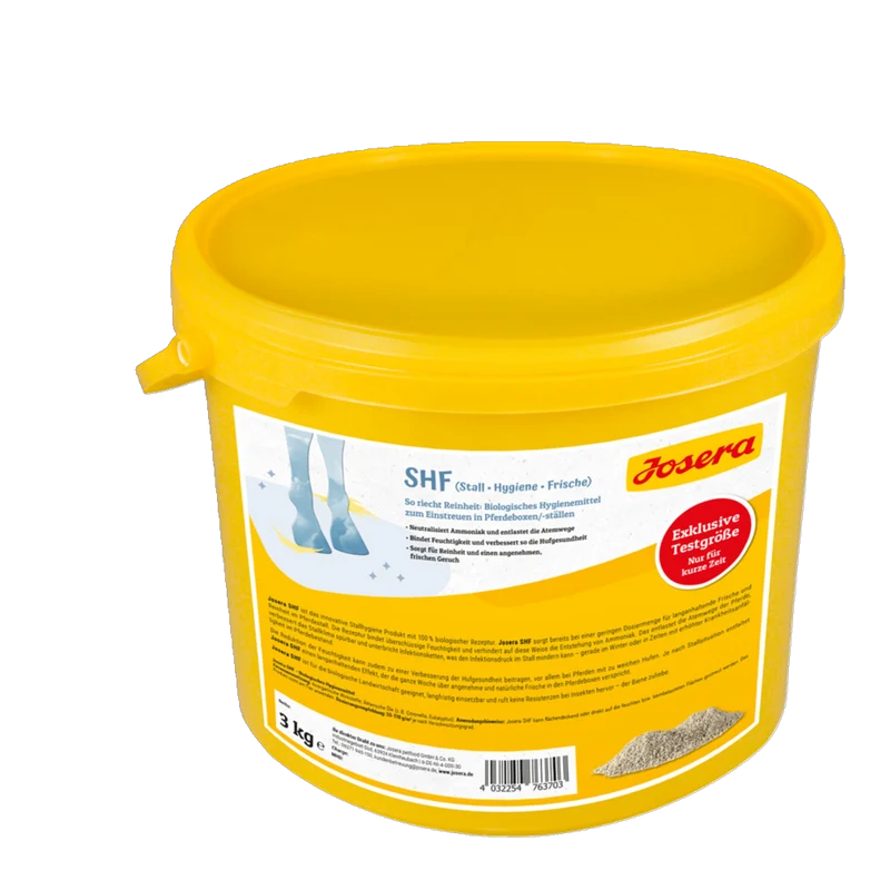 De Hun’nenhoff | Josera SHF – Biologisches Stallhygiene-Pulver für Frische & Gesundheit im Pferdestall