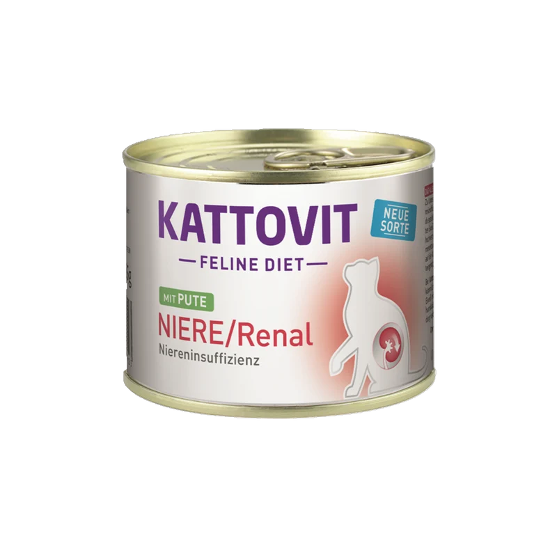 De Hun’nenhoff | Kattovit Feline Diet NIERE / Renal – Pute – Diät-Nassfutter für Katzen mit chronischer Niereninsuffizienz