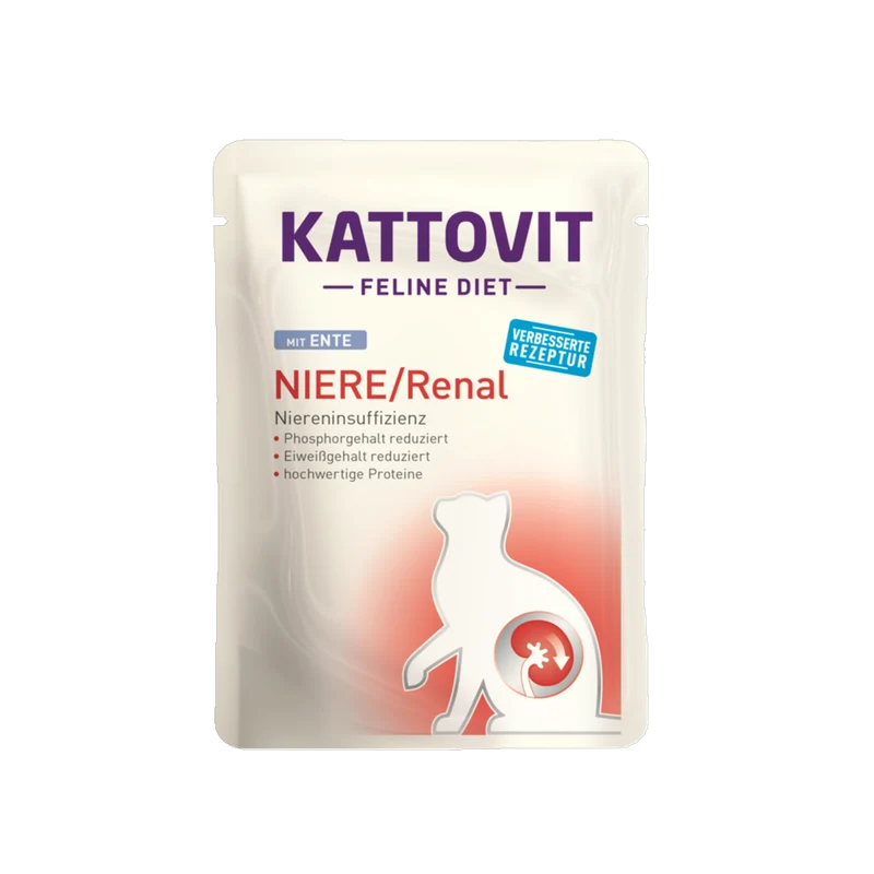 De Hun’nenhoff | Kattovit Feline Diet NIERE / Renal – Ente – Diät-Nassfutter zur Nierenunterstützung für Katzen