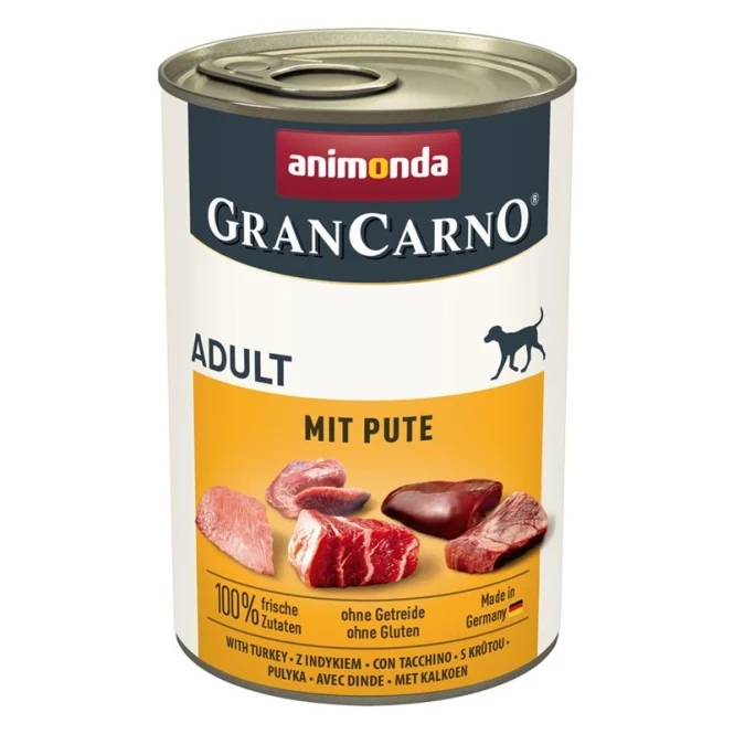 De Hun’nenhoff | Animonda GranCarno Schwein & Pute – Nassnahrung mit Putenbrühe und Distelöl