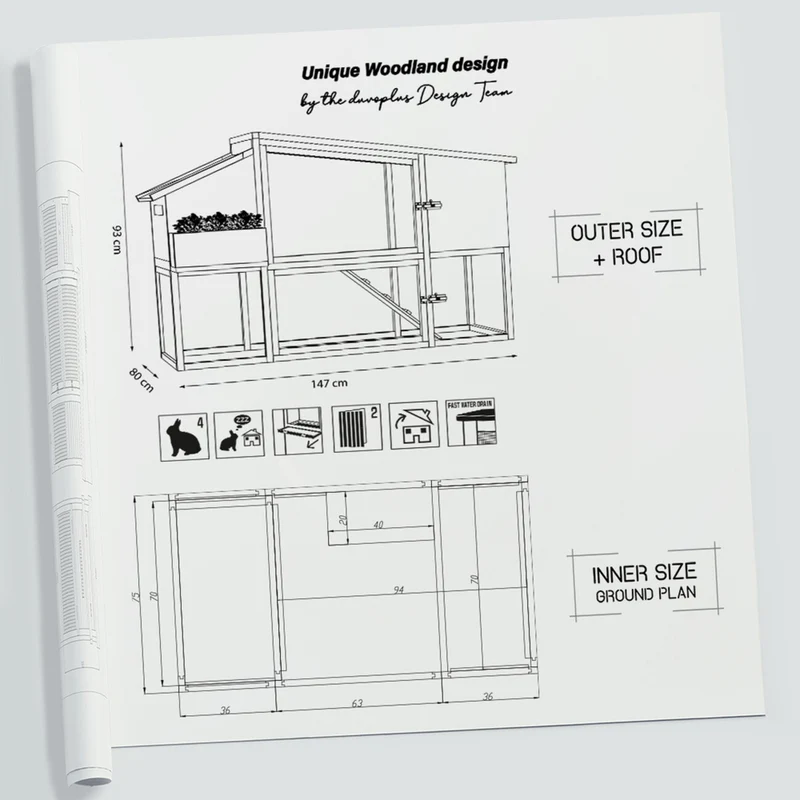 Woodland Design Kaninchenstall Bunny Barn – Dein Traumhaus für Langohren