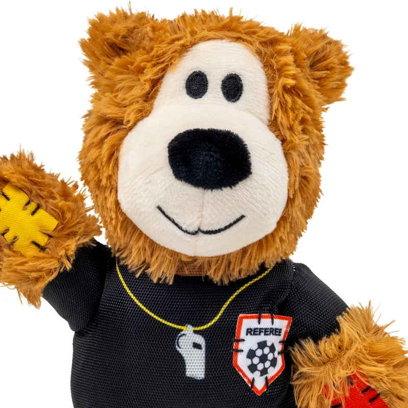 KONG Wild Knots Sport Bear Schiedsrichter – Plüsch-Hundespielzeug mit Seilskelett & Quietscher