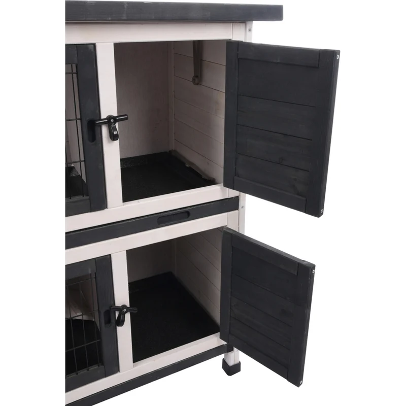 Kaninchenstall Combi 1 Rustic Grau