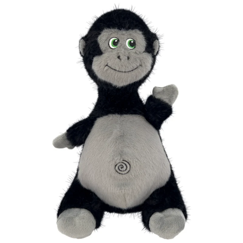 KONG Knots Belly – Plüsch-Hundespielzeug mit Knotenseil & Quietscher | Hippo & Gorilla