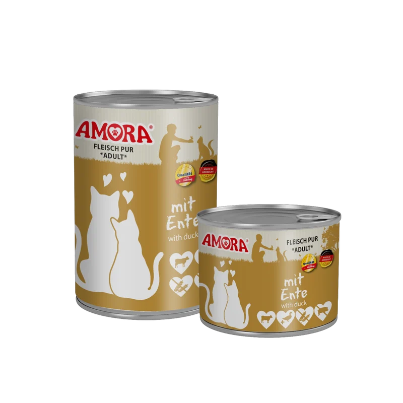 AMORA Cat Ente pur – Natürliche, ehrliche Fleischpower für anspruchsvolle Katzen