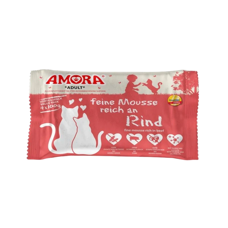 AMORA Feine Mousse Rind – Genussmomente für anspruchsvolle Fellnasen