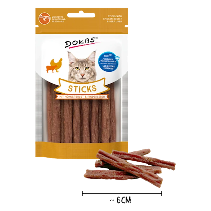 Dokas Cat - Sticks mit Hühnerbrust & Rinderleber
