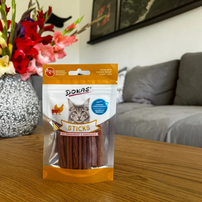 Dokas Cat - Sticks mit Hühnerbrust & Rinderleber