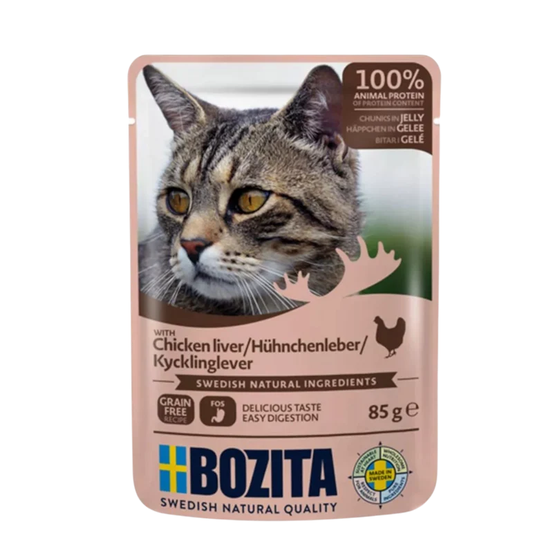 Bozita Häppchen in Gelee mit Hühnchenleber