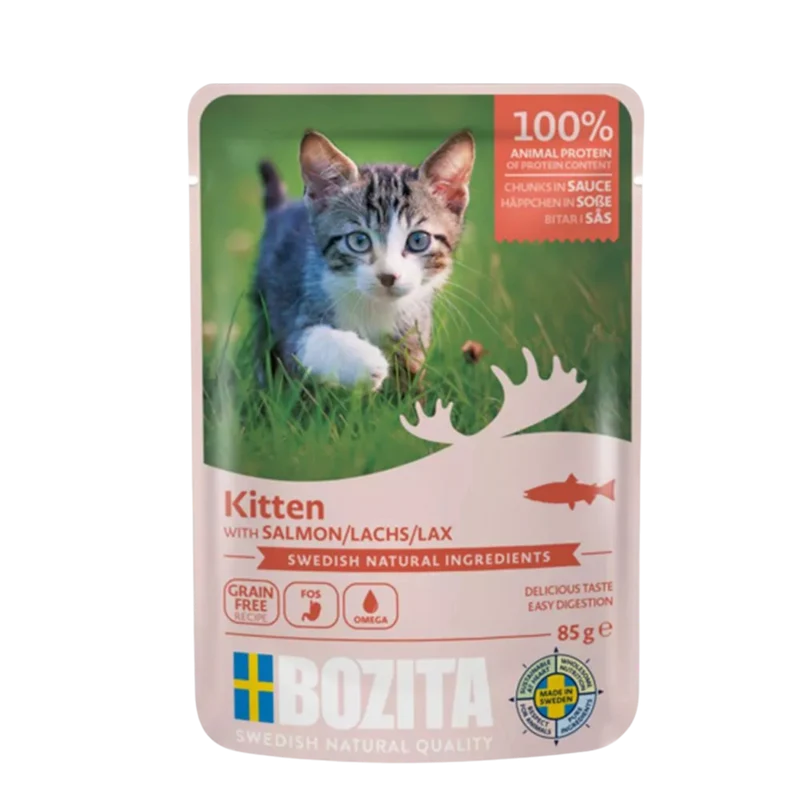 Bozita Häppchen in Sauce mit Lachs für Kitten
