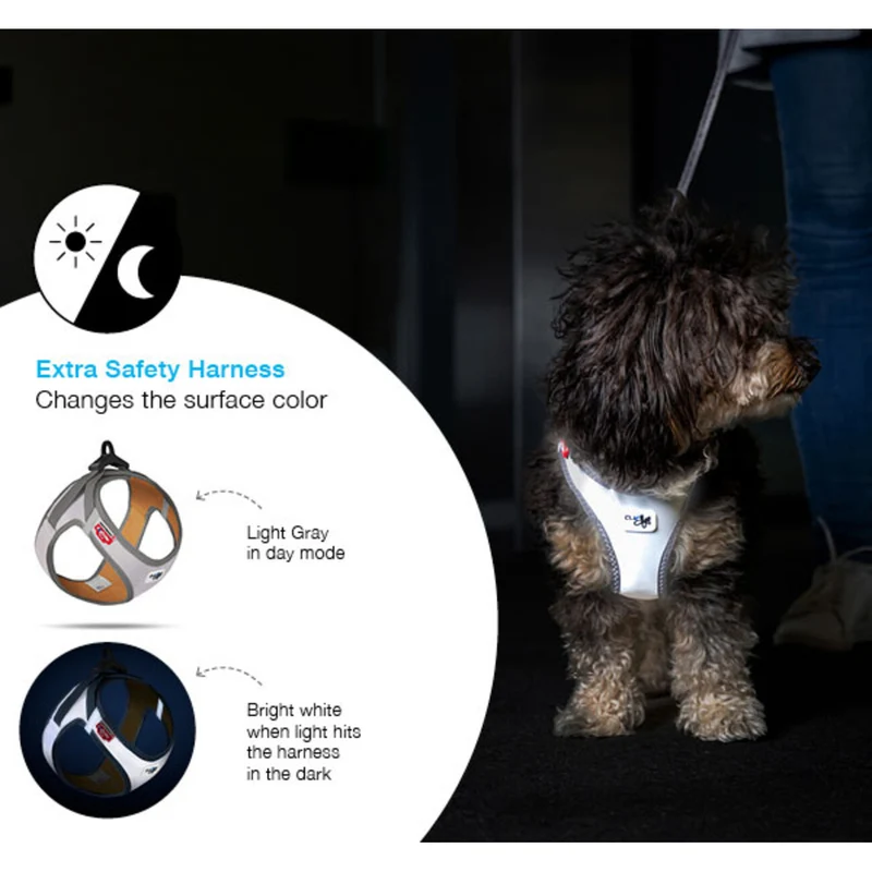 Curli Clasp Vest Geschirr Glow Reflective Hundegeschirr