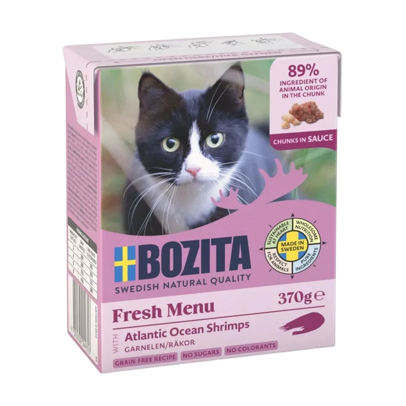 Bozita Häppchen in Sauce mit Garnelen
