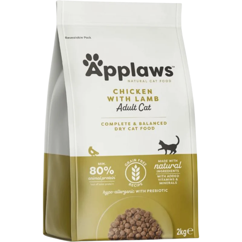 Applaws Cat Trockenfutter Huhn & Lamm – Getreidefreie Premium-Katzennahrung