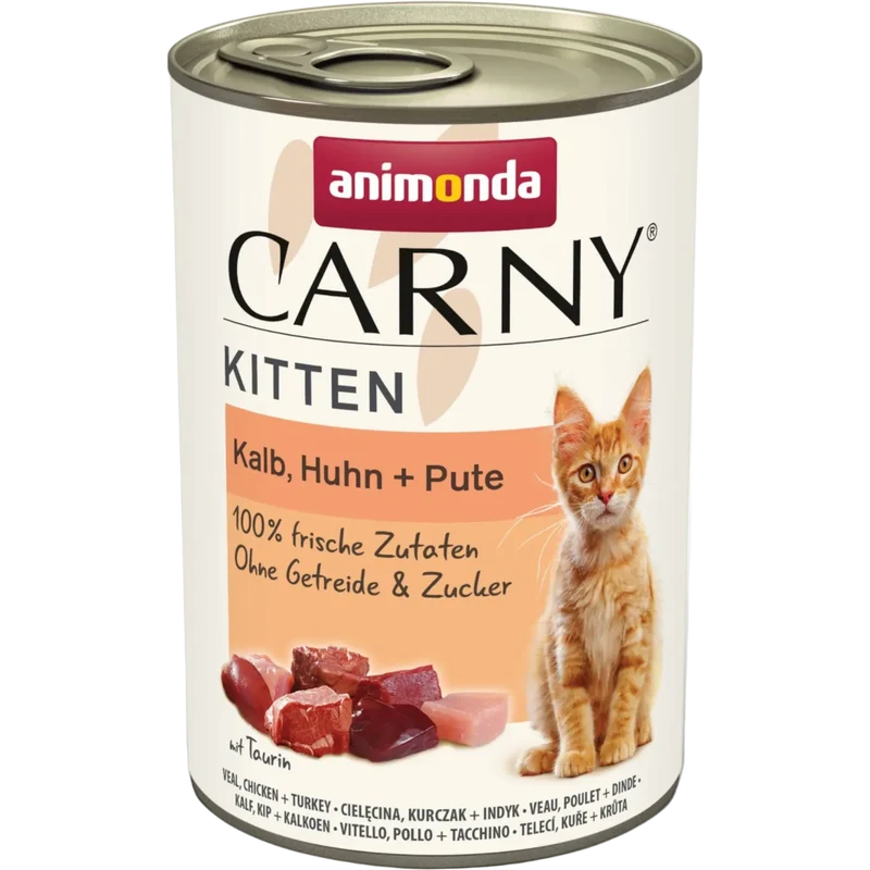 Carny Kitten Kalb, Huhn + Pute – starker Start für wachsende Kätzchen