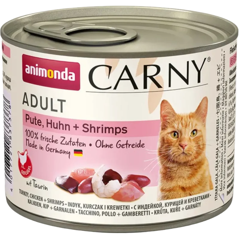 Carny Adult Pute, Huhn + Shrimps – Geflügel trifft Meeresdelikatesse
