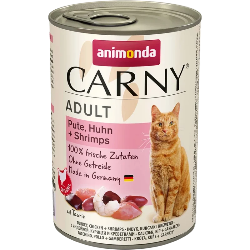 Carny Adult Pute, Huhn + Shrimps – Geflügel trifft Meeresdelikatesse