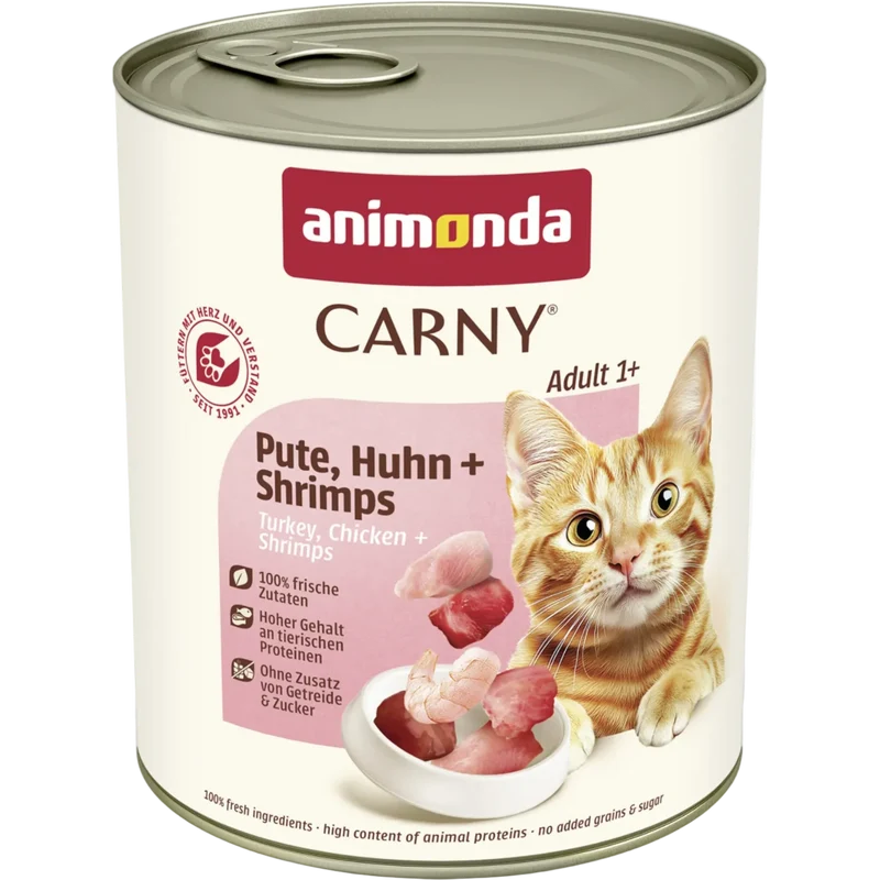 Carny Adult Pute, Huhn + Shrimps – Geflügel trifft Meeresdelikatesse