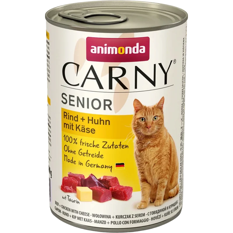 Carny Senior Rind + Huhn mit Käse – Genusskonzept für reife Katzen