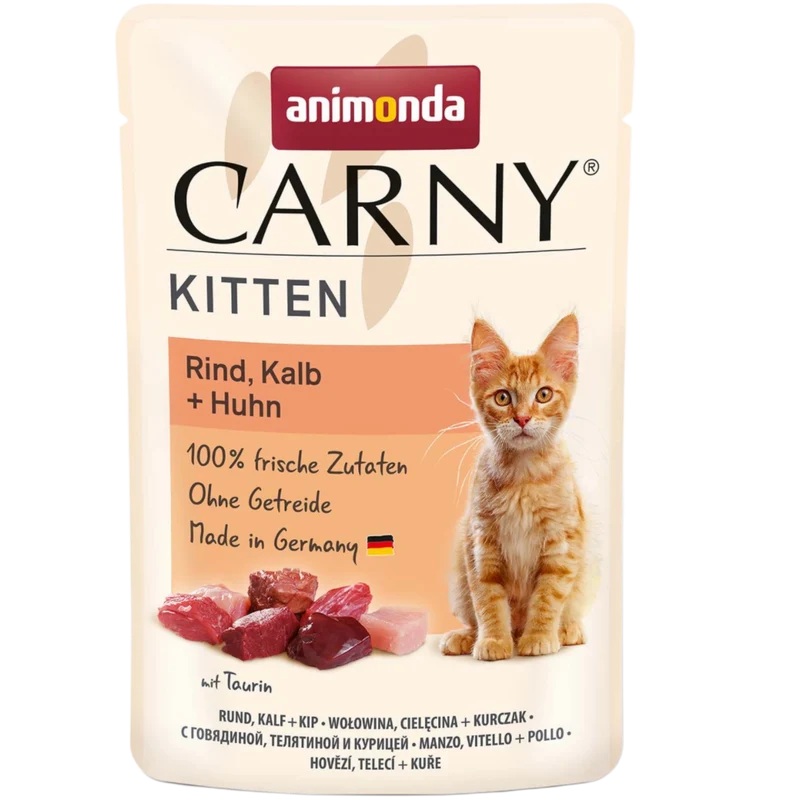 Carny Kitten Rind, Kalb + Huhn – Fleischvielfalt für gesundes Wachstum