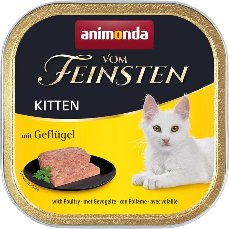 Vom Feinsten Kitten mit Geflügel Fein abgestimmte Premium-Ernährung für einen erfolgreichen Start ins Katzenleben.