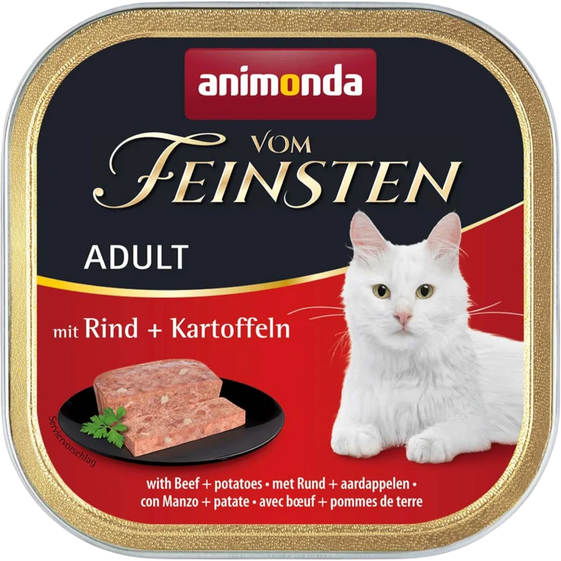 Vom Feinsten Adult Pastete mit Rind + Kartoffeln Klar positionierte Premium-Pastete