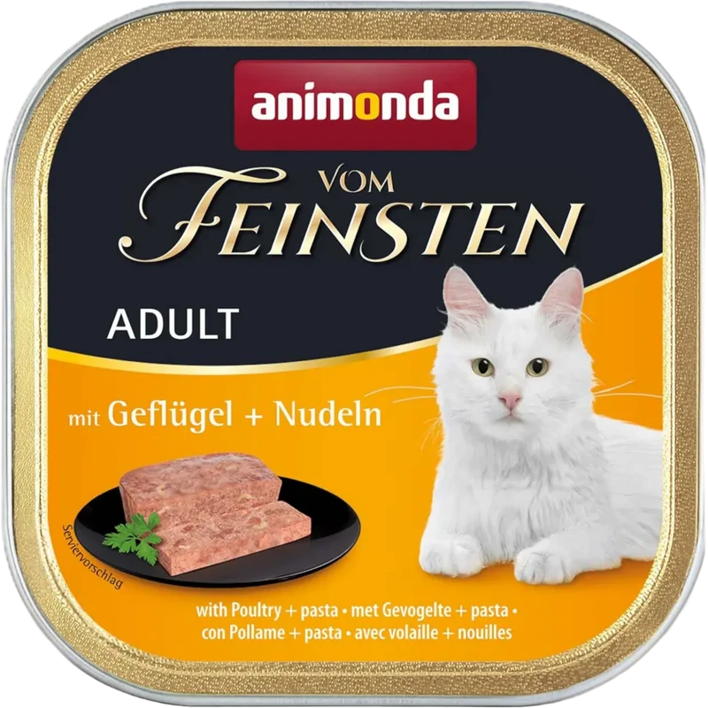 Vom Feinsten Adult Pastete mit Geflügel + Nudeln Klar positionierte Premium-Pastete