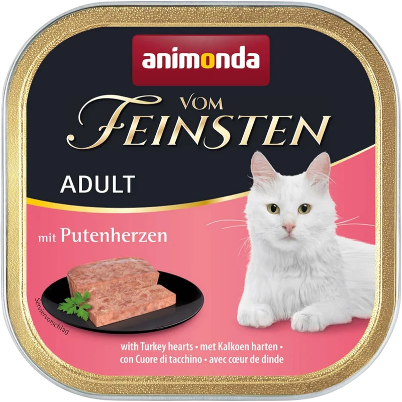 Vom Feinsten Adult Pastete mit Putenherzen Delikate Premium-Pastete für anspruchsvolle Katzen.