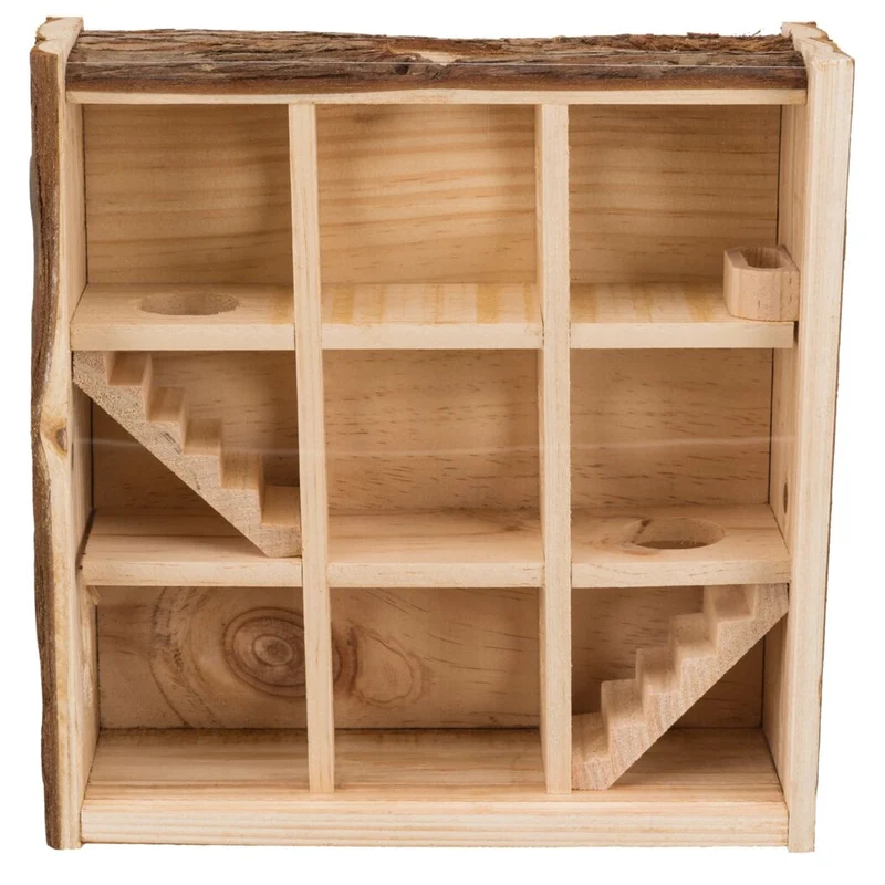Turm mit 9 Kammern, Hamster, Rindenholz