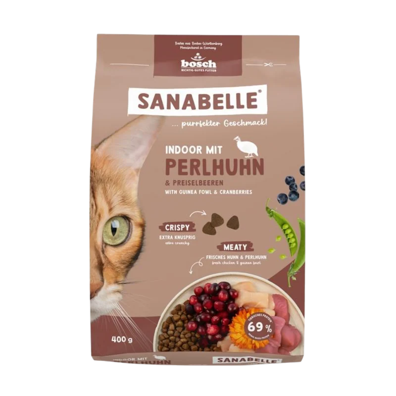 Sanabelle Indoor – Perlhuhn für ausgeglichenes Wohlbefinden von Wohnungskatzen