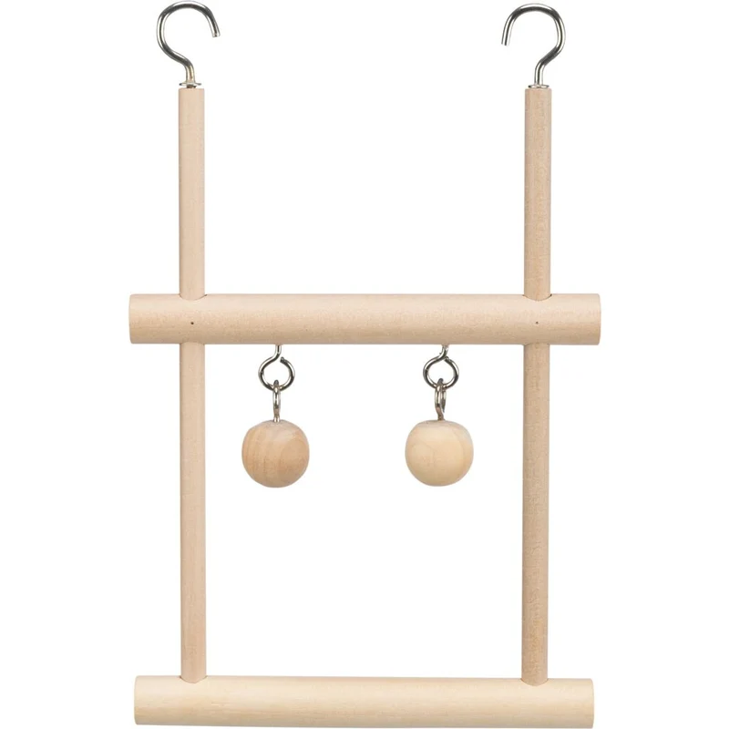 Trapezschaukel, doppelt, mit Glocke/Schelle, Holz