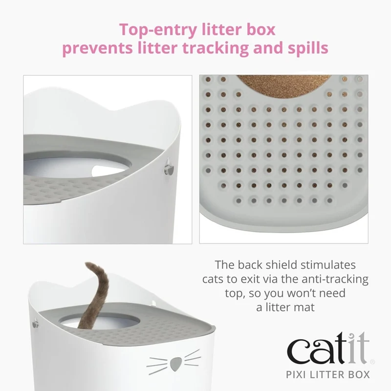 Catit PIXI Katzentoilette Hop In – Katzenklo mit Top-Einstieg, BPA-frei