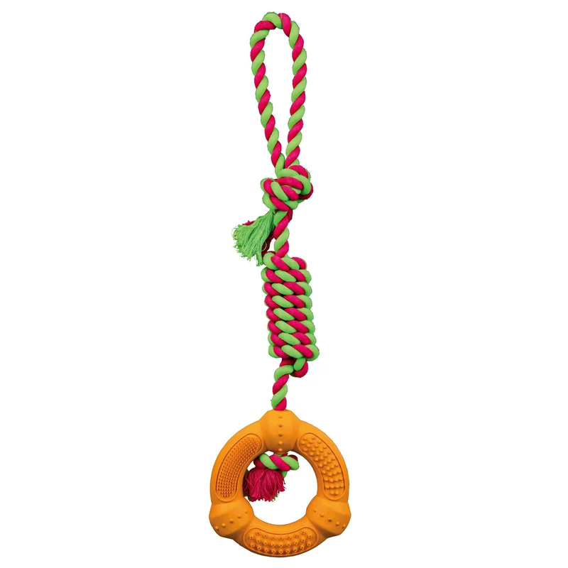 Hundespielzeug Ring am Tau