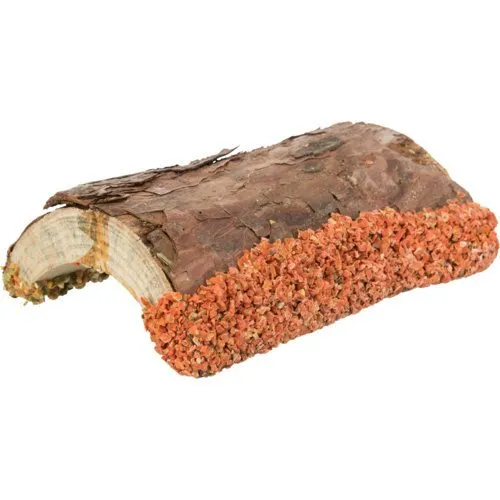 Holz Brücke Kaninchen und Kleinnager mit Gemüse und Nüssen