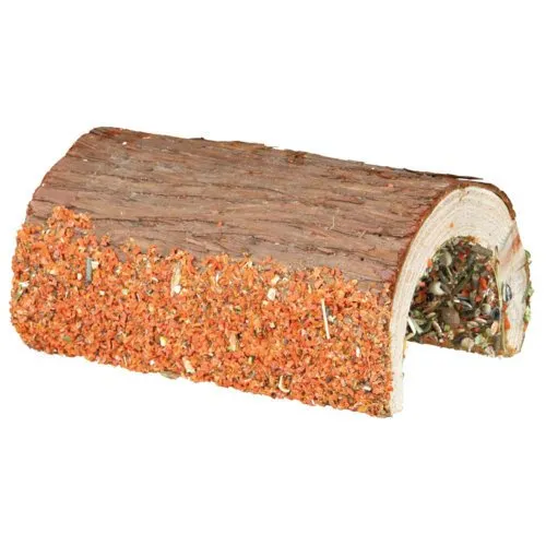 Holz Brücke Kaninchen und Kleinnager mit Gemüse und Nüssen