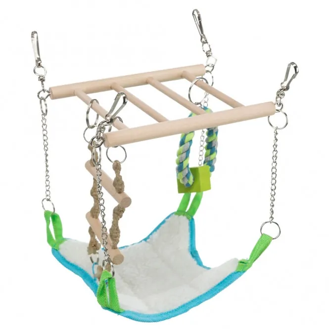 Trixie Hängebrücke mit Hängematte – Kletter- & Kuschelparadies